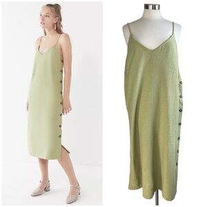 URBAN OUTFITTERS Monica Side Button Midi Dress size XL